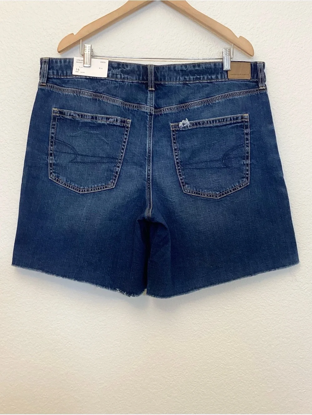 American Eagle 16 NWT Baggy Denim Shorts Women's Low-Rise Stretch 2025